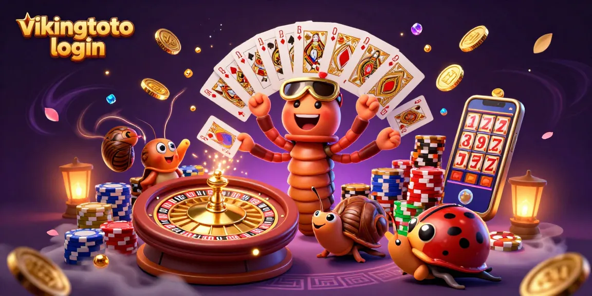 Menangkan permainan dengan vikingtoto login, dealer kartun 3D yang menyebar kartu dan chip.