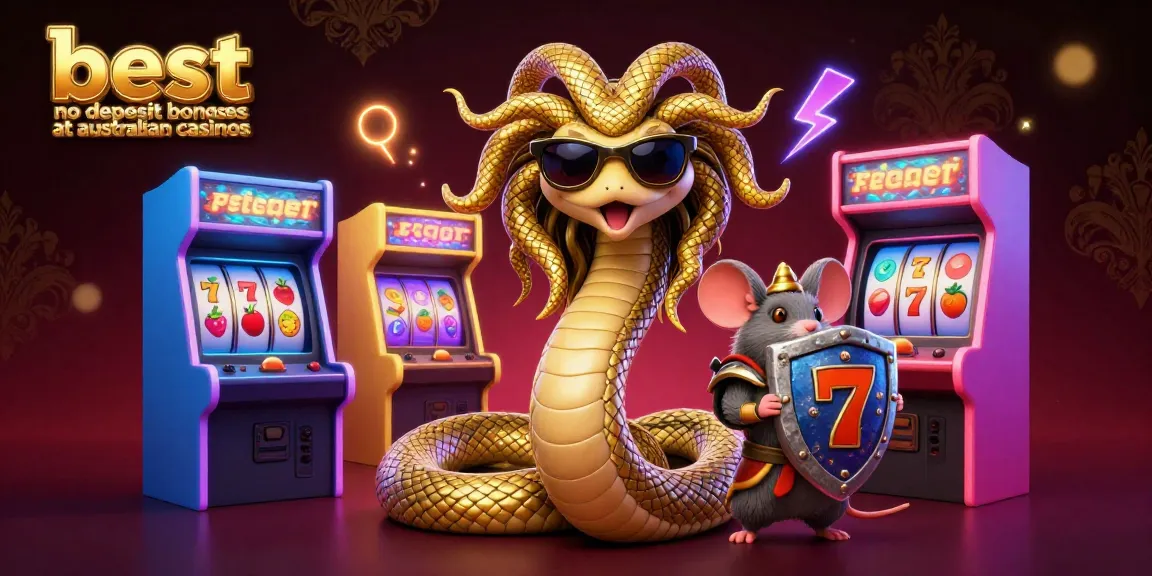 Experience the best no deposit bonuses at australian casinos with this vibrant 3D gaming scene.