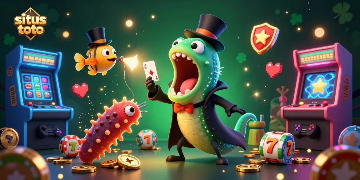 Slots menarik dalam situs toto dengan penguin biru dan ikan pemancing, memberi kesempatan besar untuk menang.