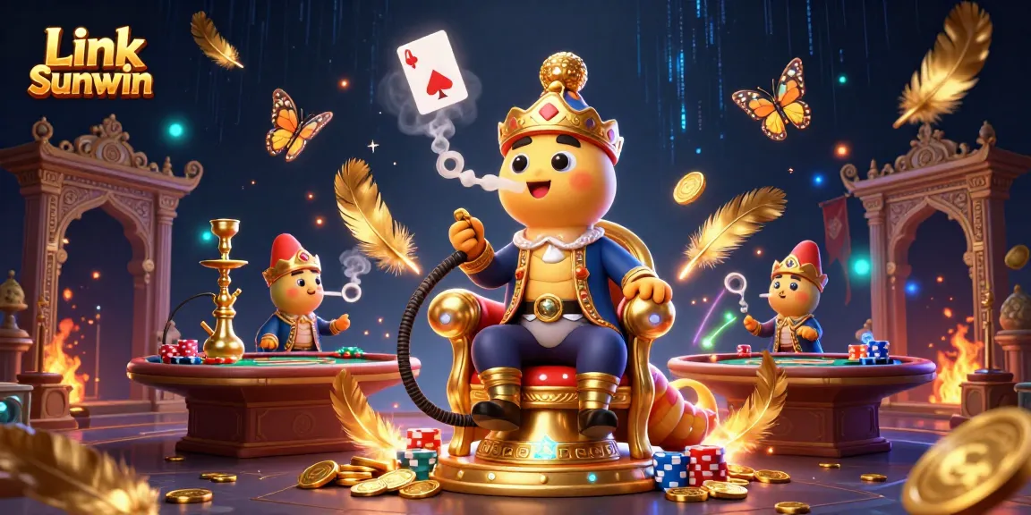 Experience thrilling action at Link Sunwin with vibrant poker table scenes and energetic characters.