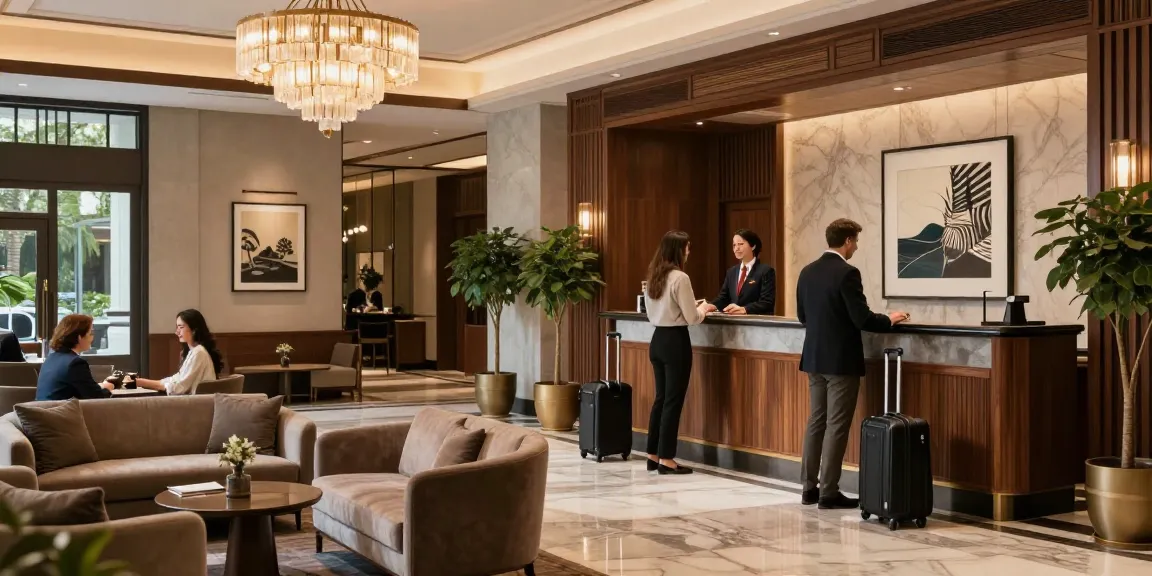 rokok88 luxury hotel lobby welcoming guests with elegant decor