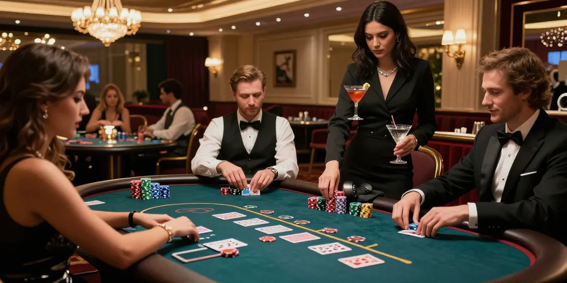 LUXURY777 di kasino mewah dengan permainan poker yang menegangkan dan suasana glamor.