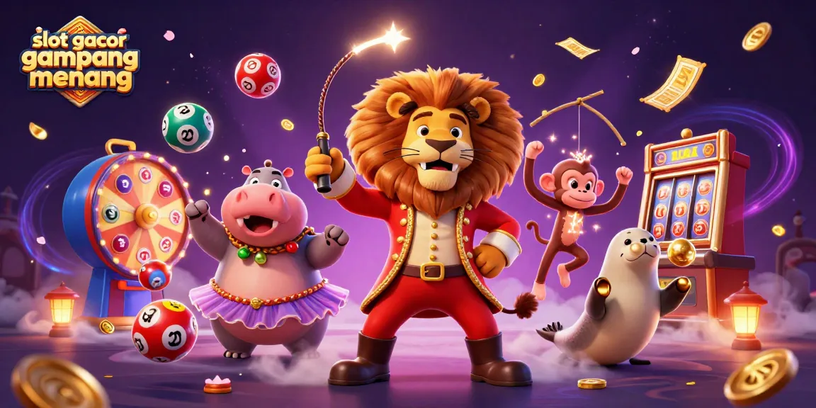 Experience the thrill of slot gacor gampang menang with vibrant characters and casino elements in a dazzling 3D illustration.