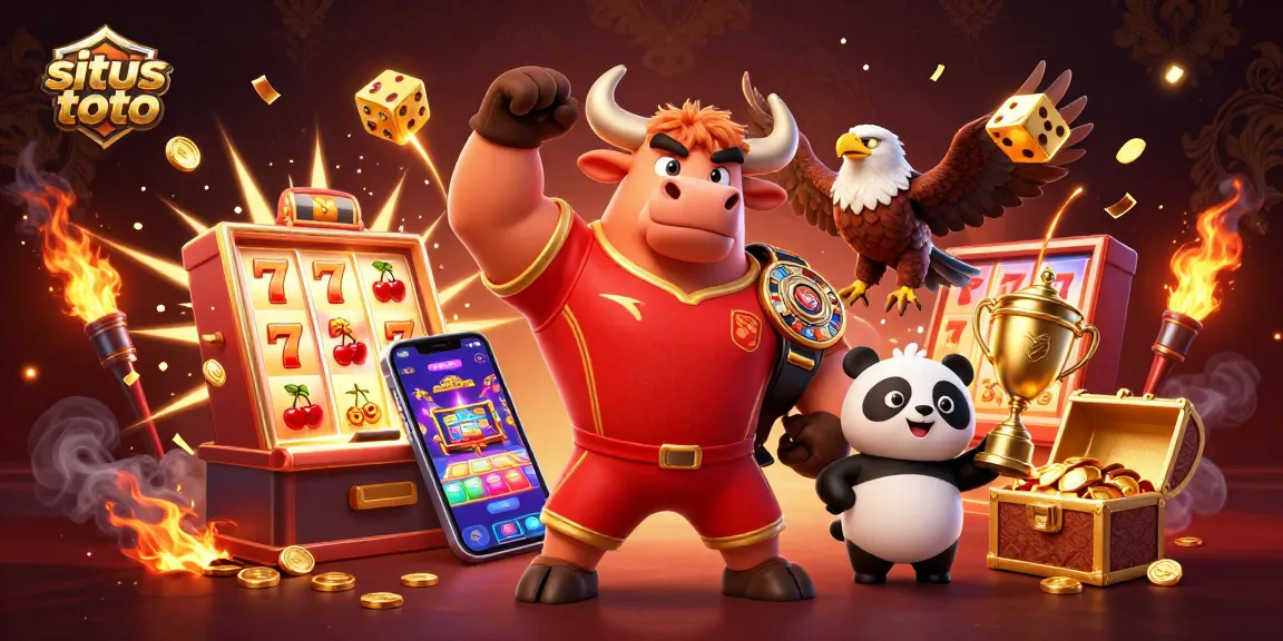 Engage in the thrill of situs toto with vibrant 3D casino characters and a jackpot explosion!