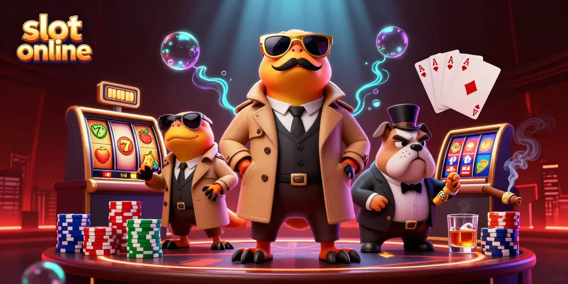 Experience the thrill of slot online with colorful reels and dynamic casino elements.