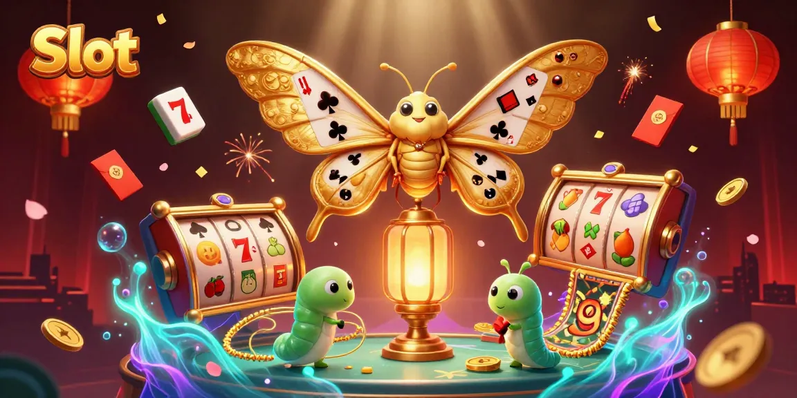 Reveal winning Slots with an enchanting scene of golden moths and jackpot elements!