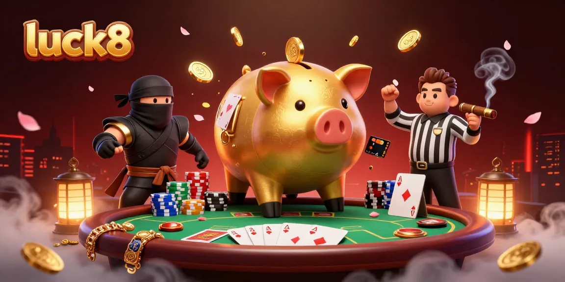 Experience the luck8 casino excitement with a dynamic showdown in this richly detailed illustration.